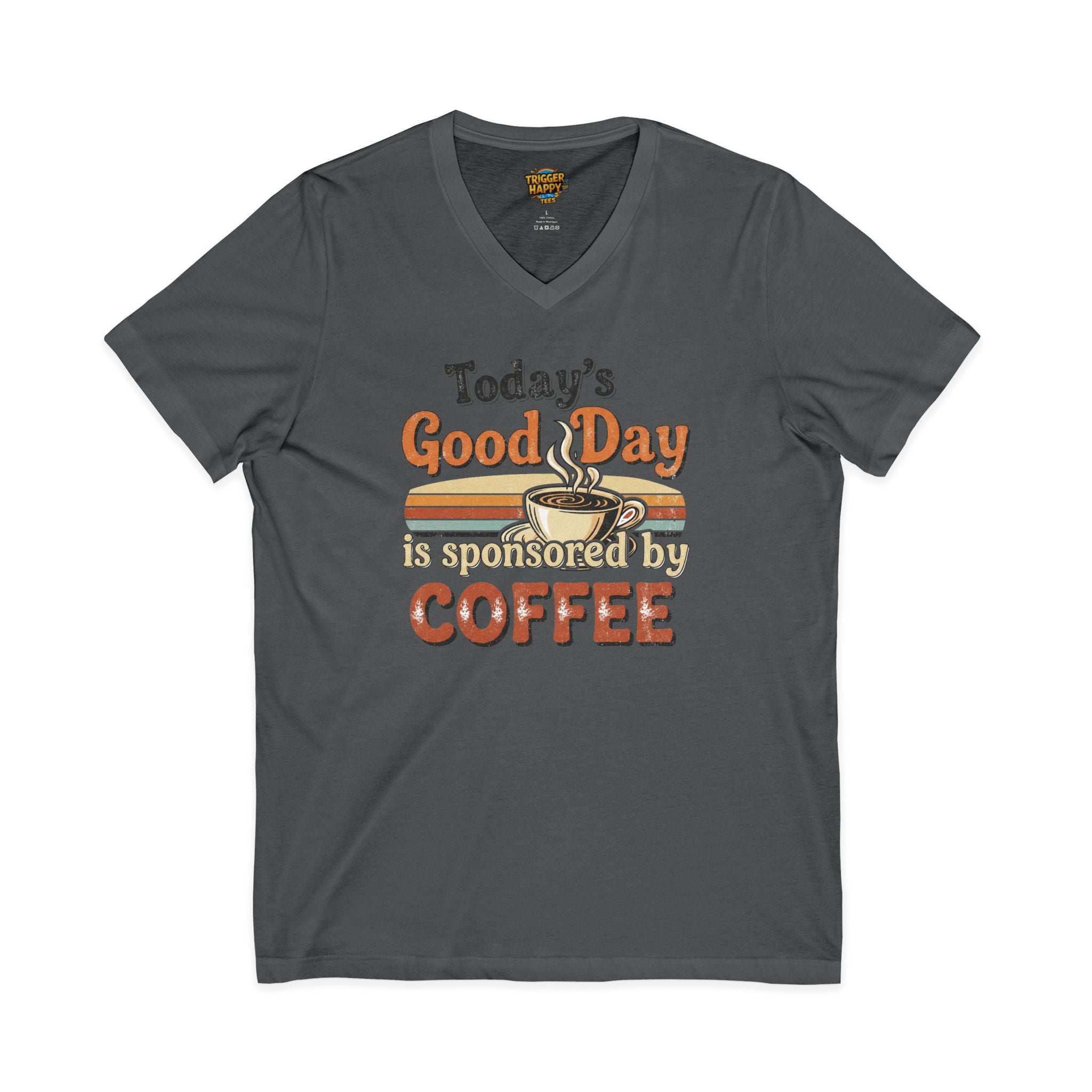 The "Don't Talk to Me Before My Coffee" V-Neck Tee | Super Soft & Stylish Unisex Shirt for Java Junkies