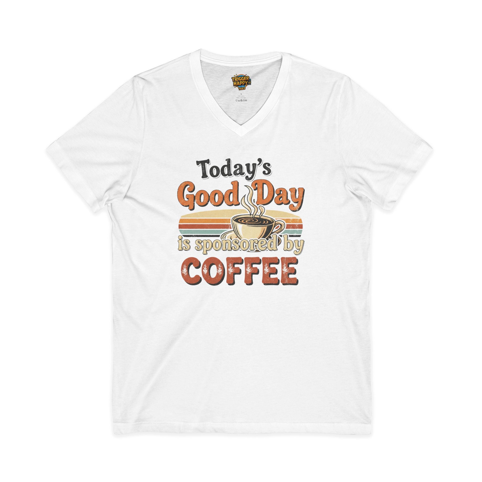 The "Don't Talk to Me Before My Coffee" V-Neck Tee | Super Soft & Stylish Unisex Shirt for Java Junkies