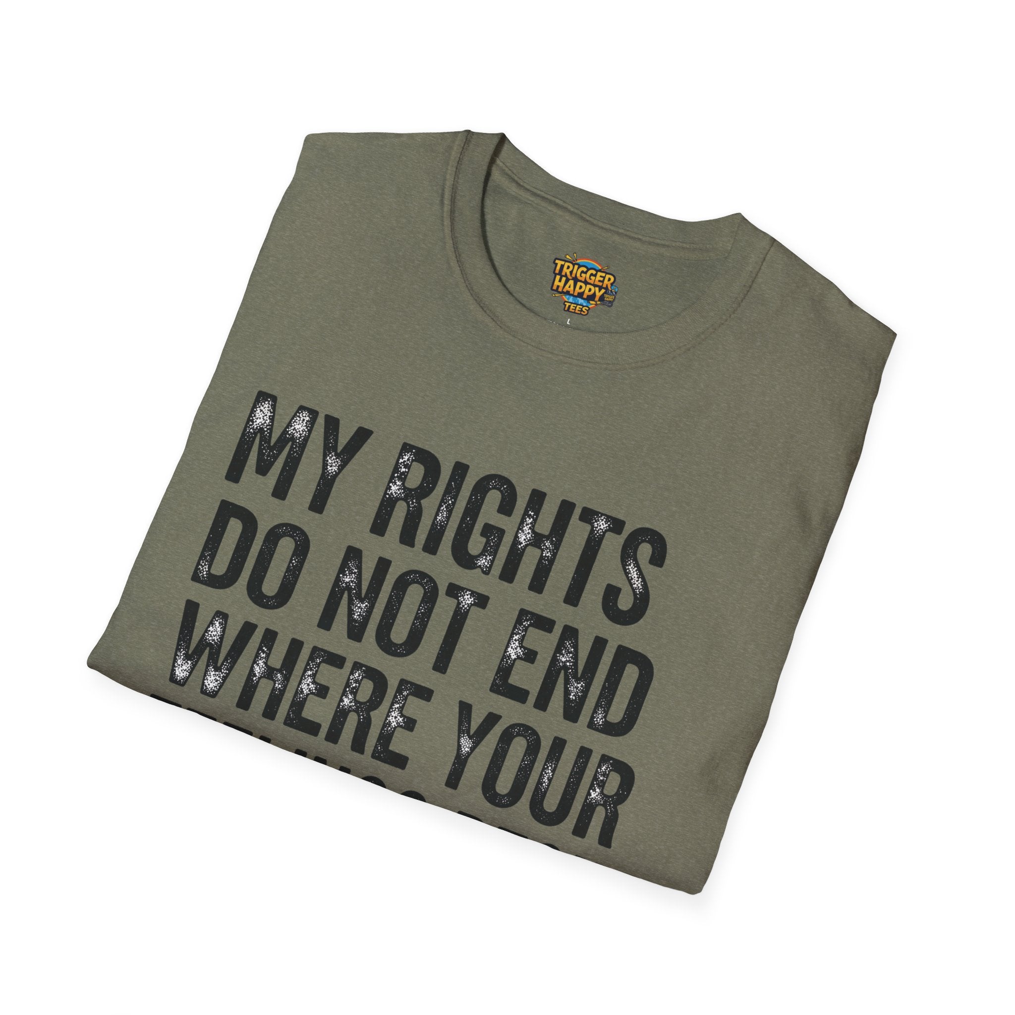 My Rights Do Not End, Advocacy Apparel, Statement Tee, Gift for Activists, Casual Wear, Pride Shirts