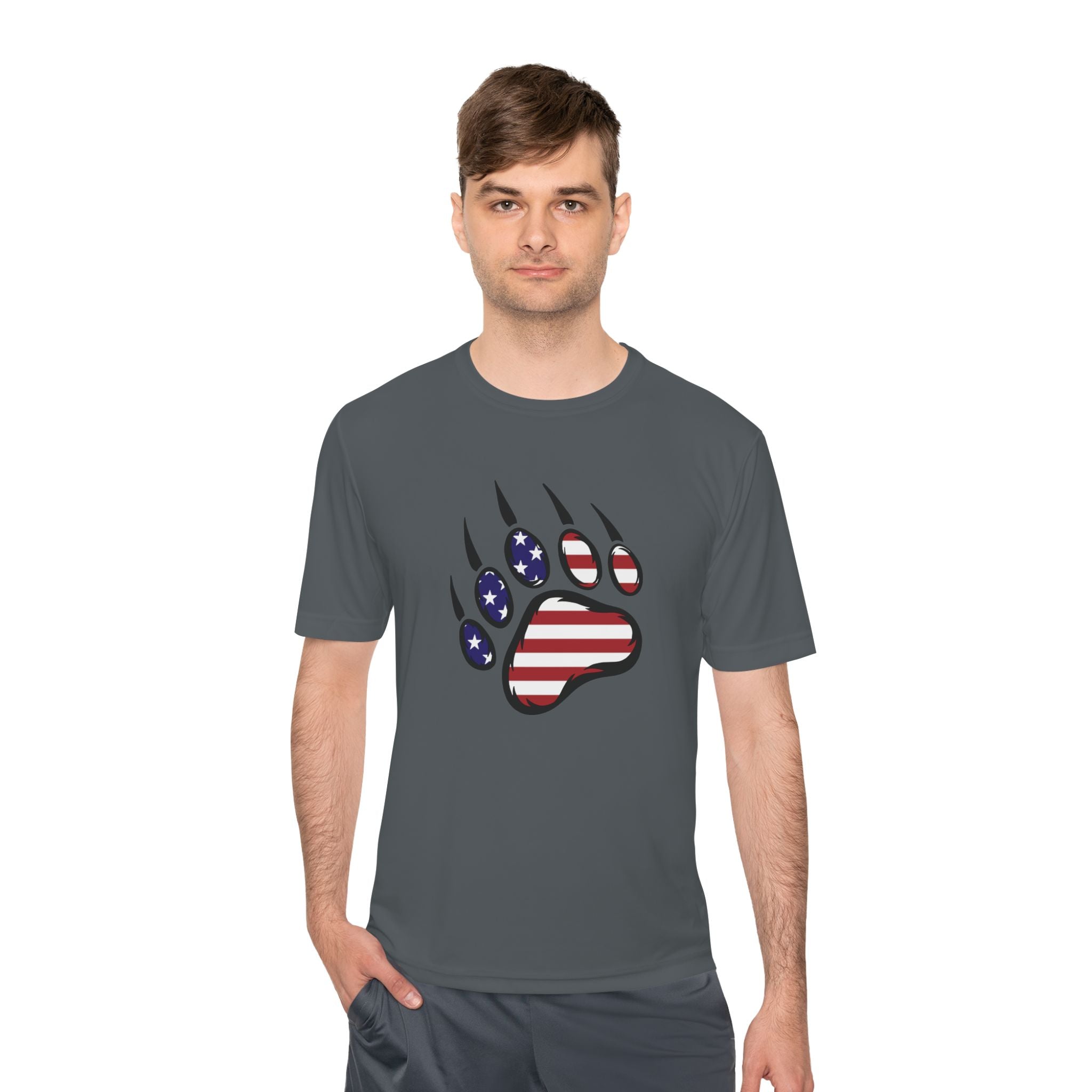 Patriotic Bear Paw Tee: So Comfy, Even Your Couch Will Be Jealous!