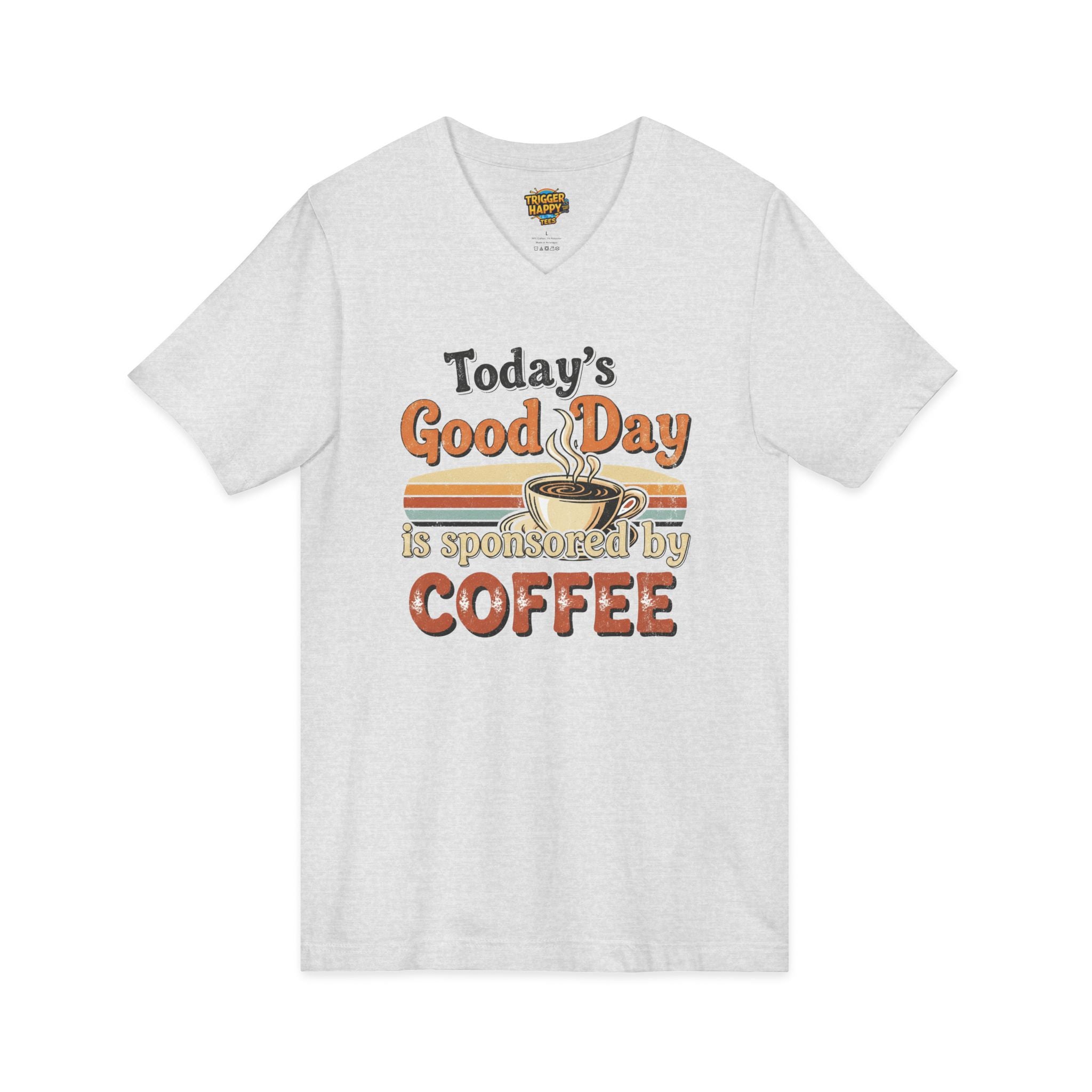 The "Don't Talk to Me Before My Coffee" V-Neck Tee | Super Soft & Stylish Unisex Shirt for Java Junkies