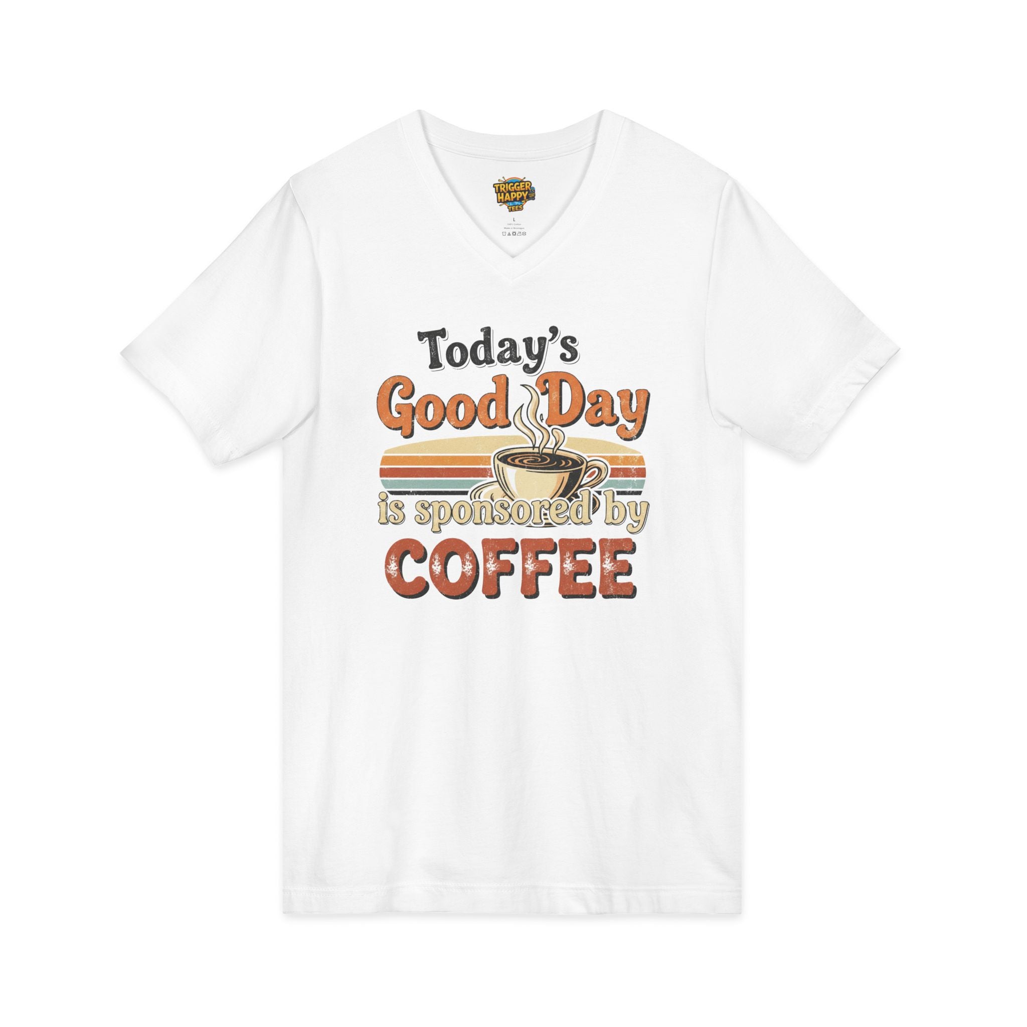 The "Don't Talk to Me Before My Coffee" V-Neck Tee | Super Soft & Stylish Unisex Shirt for Java Junkies