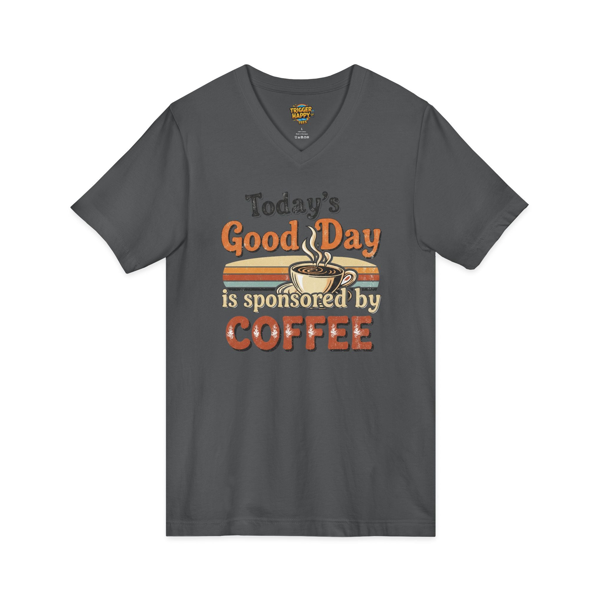 The "Don't Talk to Me Before My Coffee" V-Neck Tee | Super Soft & Stylish Unisex Shirt for Java Junkies