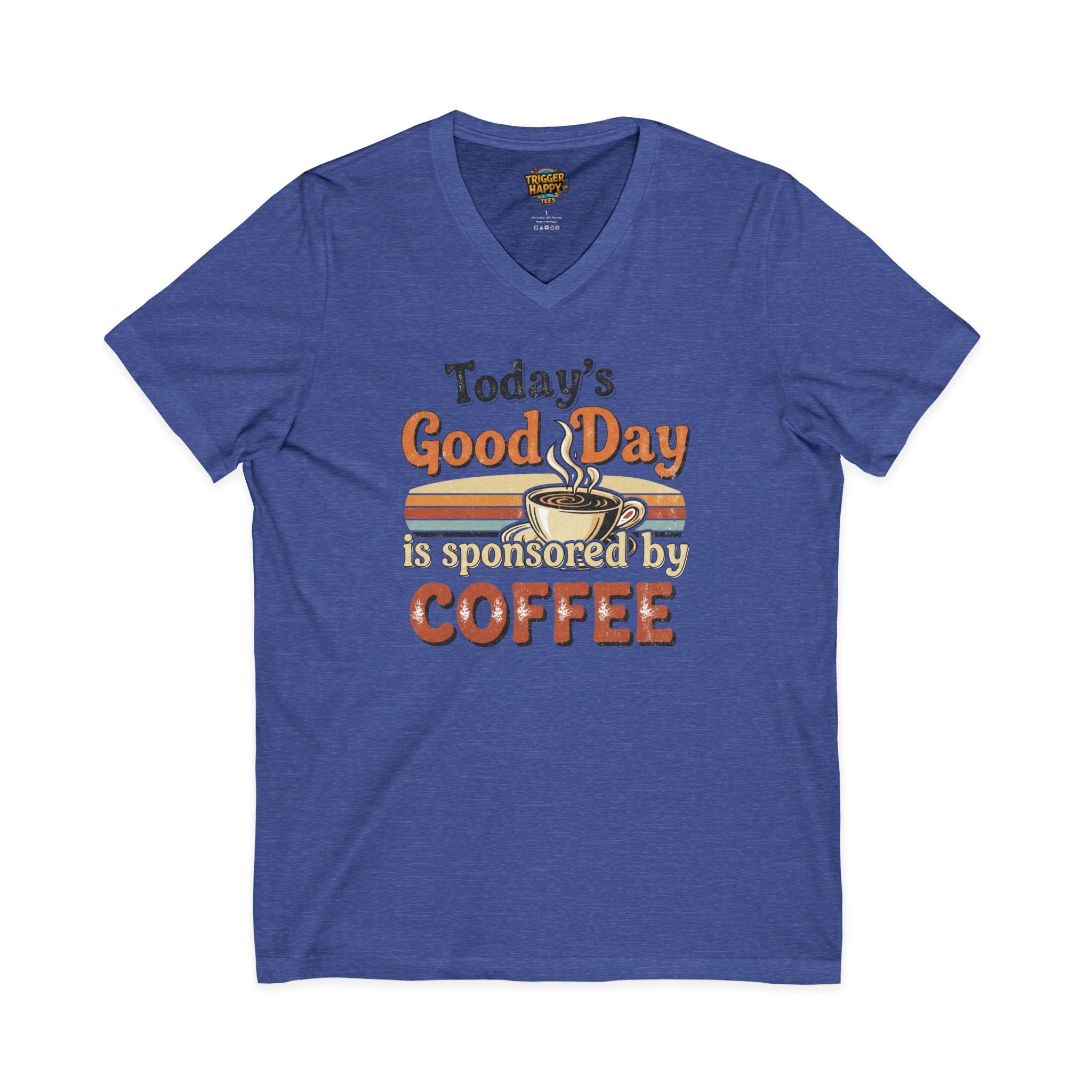 The "Don't Talk to Me Before My Coffee" V-Neck Tee | Super Soft & Stylish Unisex Shirt for Java Junkies