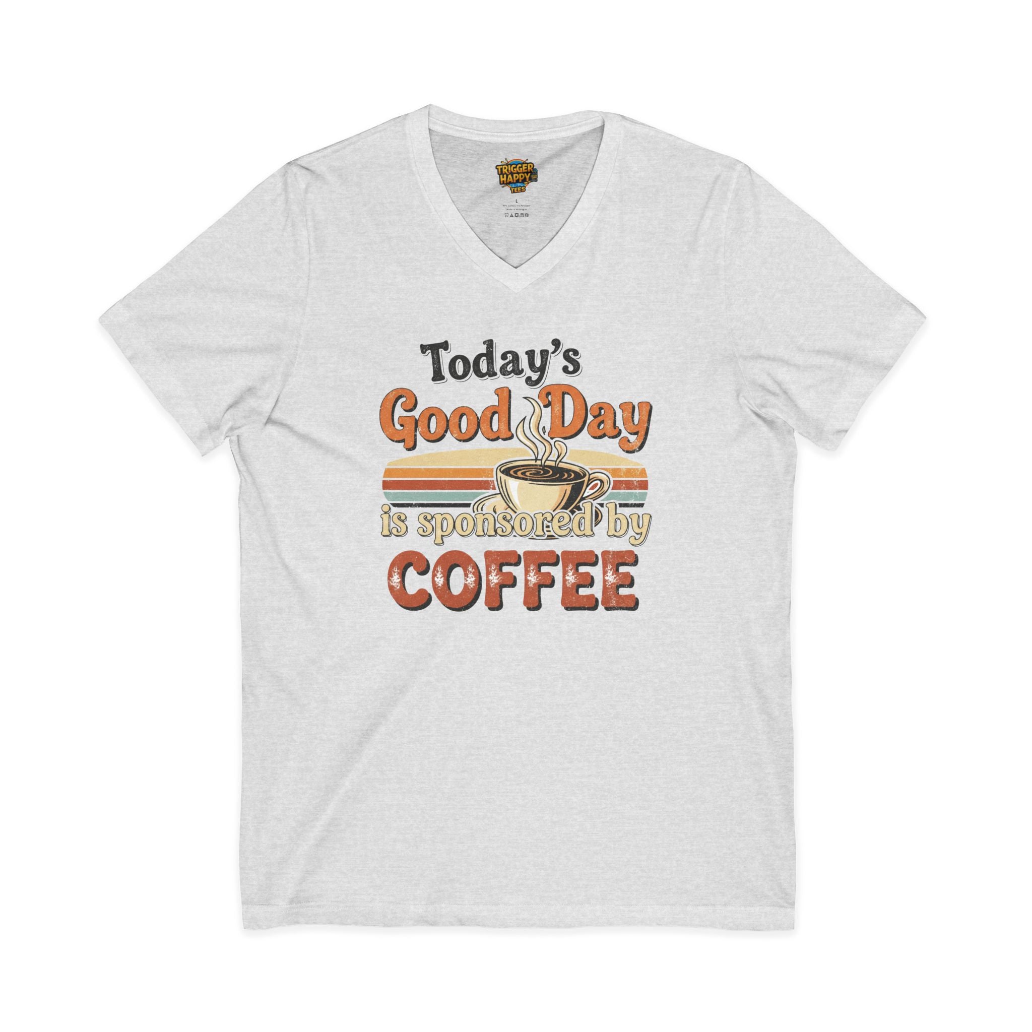 The "Don't Talk to Me Before My Coffee" V-Neck Tee | Super Soft & Stylish Unisex Shirt for Java Junkies