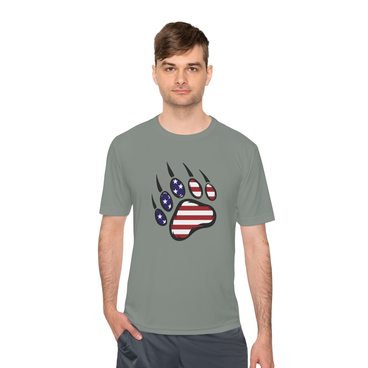 Patriotic Bear Paw Tee: So Comfy, Even Your Couch Will Be Jealous!