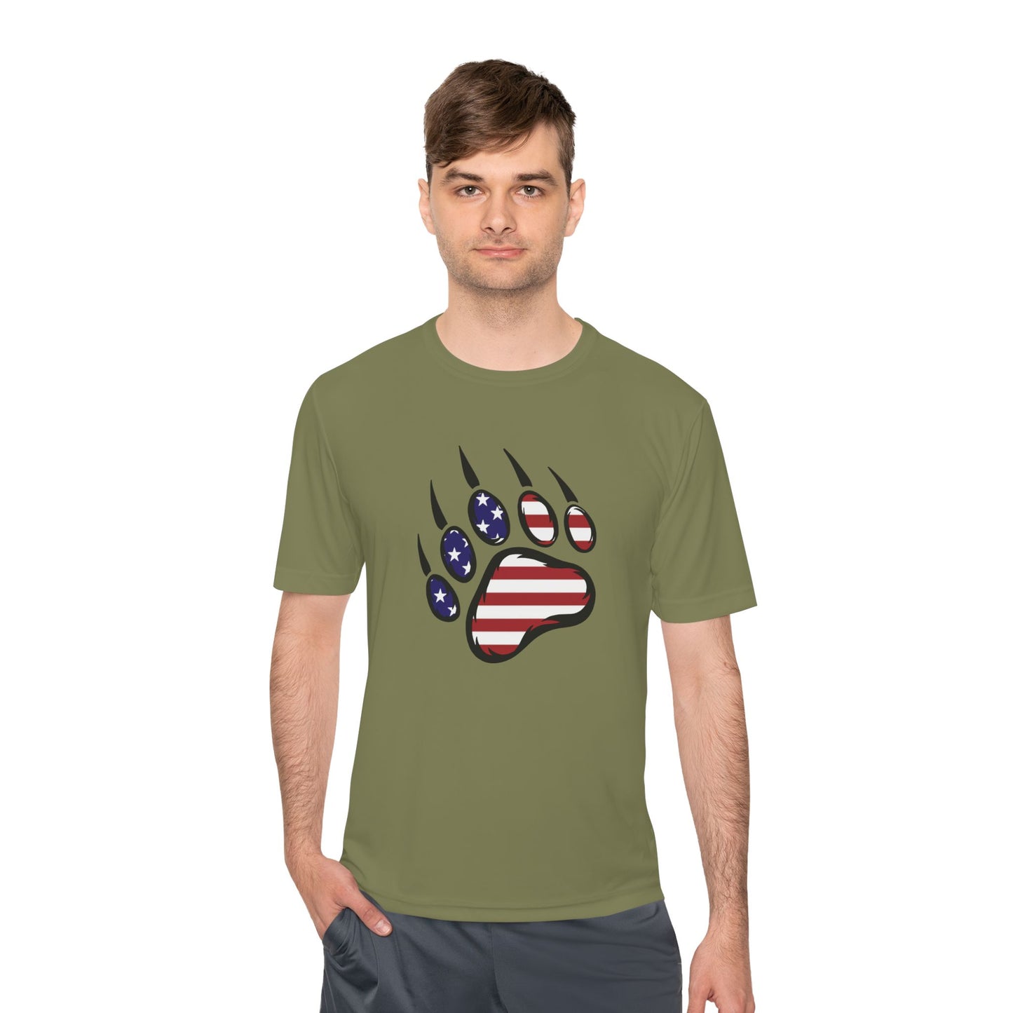 Patriotic Bear Paw Tee: So Comfy, Even Your Couch Will Be Jealous!