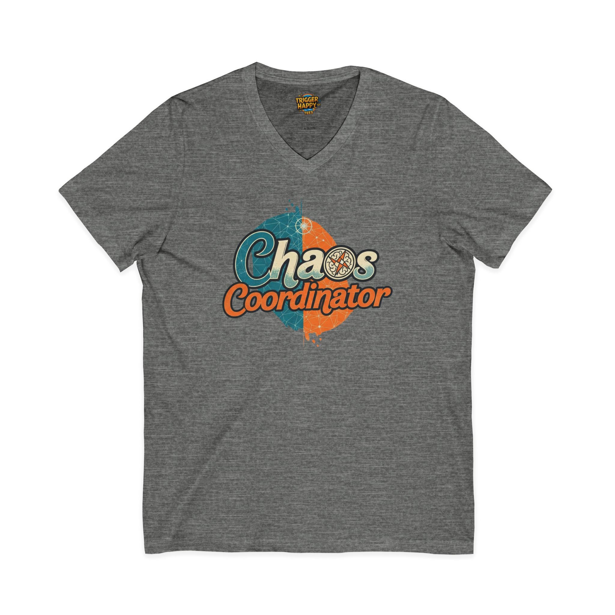 Chaos Coordinator V-Neck Tee, Funny T-Shirt, Unisex Humor Shirt, Gift for Parents, Stress Relief Apparel, Fun Casual Wear